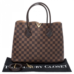 Pre Owned Louis Vuitton Damier Ebene Canvas Kensington V Bag