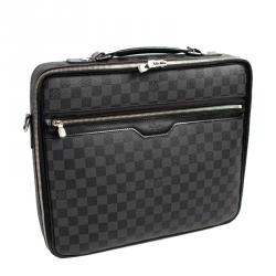 Pre Owned Louis Vuitton Damier Graphite Canvas Steeve Briefcase Bag