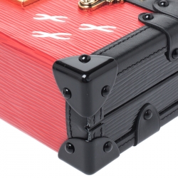 Pre Owned حقيبة لوي فيتون بيتي مالي جلد إيبي أحمر/أسو