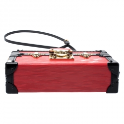 Pre Owned حقيبة لوي فيتون بيتي مالي جلد إيبي أحمر/أسو