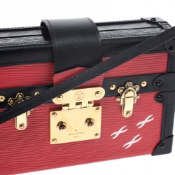 Pre Owned حقيبة لوي فيتون بيتي مالي جلد إيبي أحمر/أسو