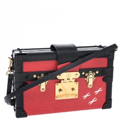 Pre Owned حقيبة لوي فيتون بيتي مالي جلد إيبي أحمر/أسو