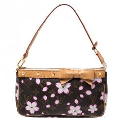Louis Vuitton Pochette Limited Edition Cherry Blossom Monogram Canvas  Handbag