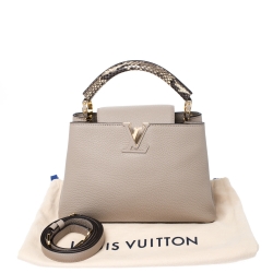 Louis Vuitton Galet Taurillon Leather and Python Capucines BB Bag Louis Vuitton | TLC
