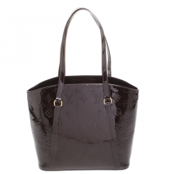 Pre Owned Louis Vuitton Amarante Monogram Vernis Avalon MM Bag