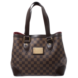 Pre Owned Louis Vuitton Damier Ebene Canvas Hampstead PM Bag
