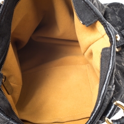 Pre Owned Louis Vuitton Black Monogram Denim Neo Cabby MM Bag