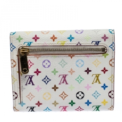 Louis Vuitton White Multicolor Monogram Canvas  Koala Compact Wallet