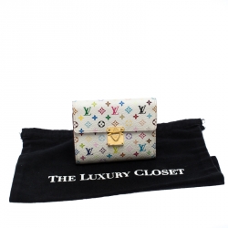 Louis Vuitton White Multicolor Monogram Canvas  Koala Compact Wallet