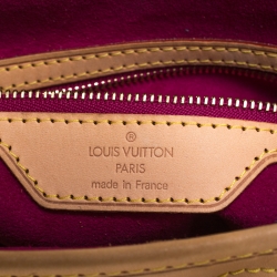 Pre Owned Louis Vuitton White Multicolor Monogram Canvas Limited Edition Fringe Bucket Bag with Pouch