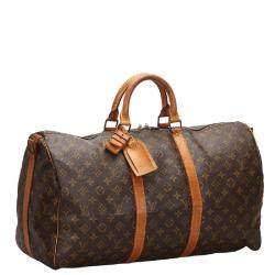 Pre Owned Louis Vuitton Monogram Canvas Keepall Bandouliere 60 Bag