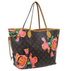 Louis Vuitton Brown Canvas Monogram Rose Neverfull Tote MM