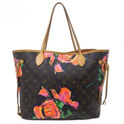 Louis Vuitton Brown Canvas Monogram Rose Neverfull Tote MM