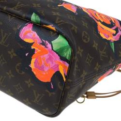 Louis Vuitton Brown Canvas Monogram Rose Neverfull Tote MM