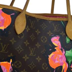 Louis Vuitton Brown Canvas Monogram Rose Neverfull Tote MM