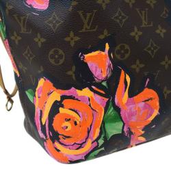 Louis Vuitton Brown Canvas Monogram Rose Neverfull Tote MM