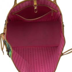 Louis Vuitton Brown Canvas Monogram Rose Neverfull Tote MM