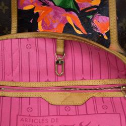 Louis Vuitton Brown Canvas Monogram Rose Neverfull Tote MM