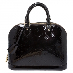 Pre Owned Louis Vuitton Amarante Monogram Vernis Leather Alma PM Bag
