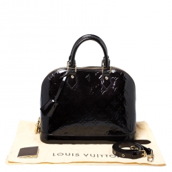 Pre Owned Louis Vuitton Amarante Monogram Vernis Leather Alma PM Bag