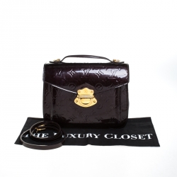 Pre Owned Louis Vuitton Rouge Fauviste Monogram Vernis Mirada Bag