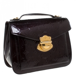 Pre Owned Louis Vuitton Rouge Fauviste Monogram Vernis Mirada Bag