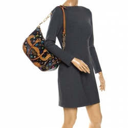 Pre Owned Louis Vuitton Black Multicolor Monogram Canvas Rita Bag