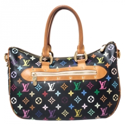 Pre Owned Louis Vuitton Black Multicolor Monogram Canvas Rita Bag