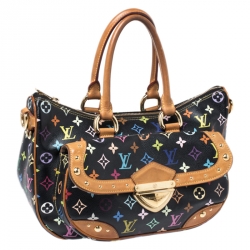 Pre Owned Louis Vuitton Black Multicolor Monogram Canvas Rita Bag