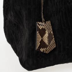 مملوكة مسبقًا Louis Vuitton Black Monogram Embossed Suede Limited Edition Whisper PM