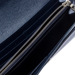 Louis Vuitton Blue Marine Epi Leather Sarah Wallet
