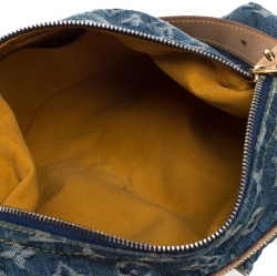 Pre Owned Louis Vuitton Blue Monogram Denim Baggy PM Bag