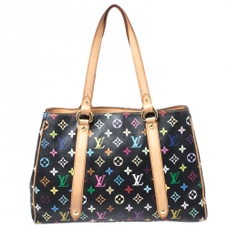 Pre Owned Louis Vuitton Black Monogram Multicolore Aurelia PM Bag