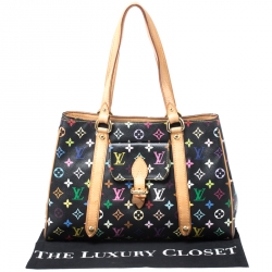 Pre Owned Louis Vuitton Black Monogram Multicolore Aurelia PM Bag