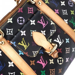 Pre Owned Louis Vuitton Black Monogram Multicolore Aurelia PM Bag