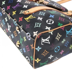 Pre Owned Louis Vuitton Black Monogram Multicolore Aurelia PM Bag
