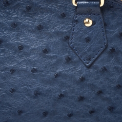 Pre Owned Louis Vuitton Indigo Blue Ostrich Alma BB Bag
