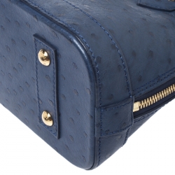 Pre Owned Louis Vuitton Indigo Blue Ostrich Alma BB Bag