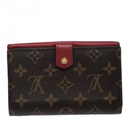 Pre Owned Louis Vuitton Cerise Monogram Canvas Pallas Compact Wallet