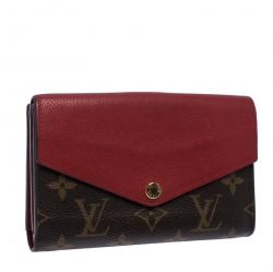 Pre Owned Louis Vuitton Cerise Monogram Canvas Pallas Compact Wallet
