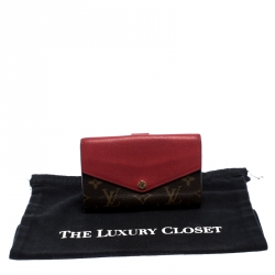 Pre Owned Louis Vuitton Cerise Monogram Canvas Pallas Compact Wallet