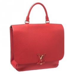 Pre Owned Louis Vuitton Coquelicot Taurillon Leather Volta Bag