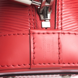 Pre Owned Louis Vuitton Coquelicot Epi Leather Alma BB Bag