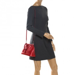Pre Owned Louis Vuitton Coquelicot Epi Leather Alma BB Bag
