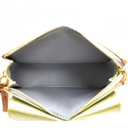Pre Owned Louis Vuitton Light Green Monogram Vernis Mott Bag