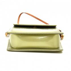 Pre Owned Louis Vuitton Light Green Monogram Vernis Mott Bag