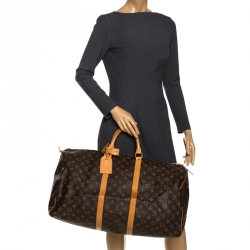 Pre Owned Louis Vuitton Monogram Canvas Keepall 55 Bag