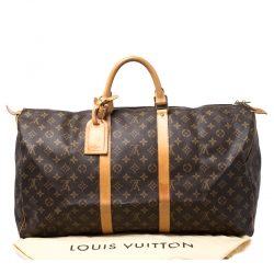 Pre Owned Louis Vuitton Monogram Canvas Keepall 55 Bag
