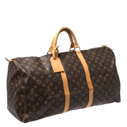 Pre Owned Louis Vuitton Monogram Canvas Keepall 55 Bag