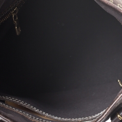 Pre Owned Louis Vuitton Ebene Monogram Mini Lin Bucket Bag